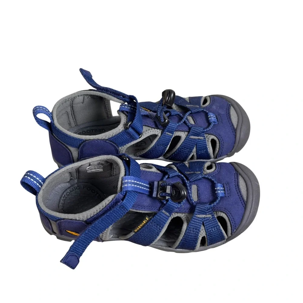 Keen Seacamp II CNX Kids Blue Grey Hybrid Water Sandals Shoes Size 1 US 32/33 EU